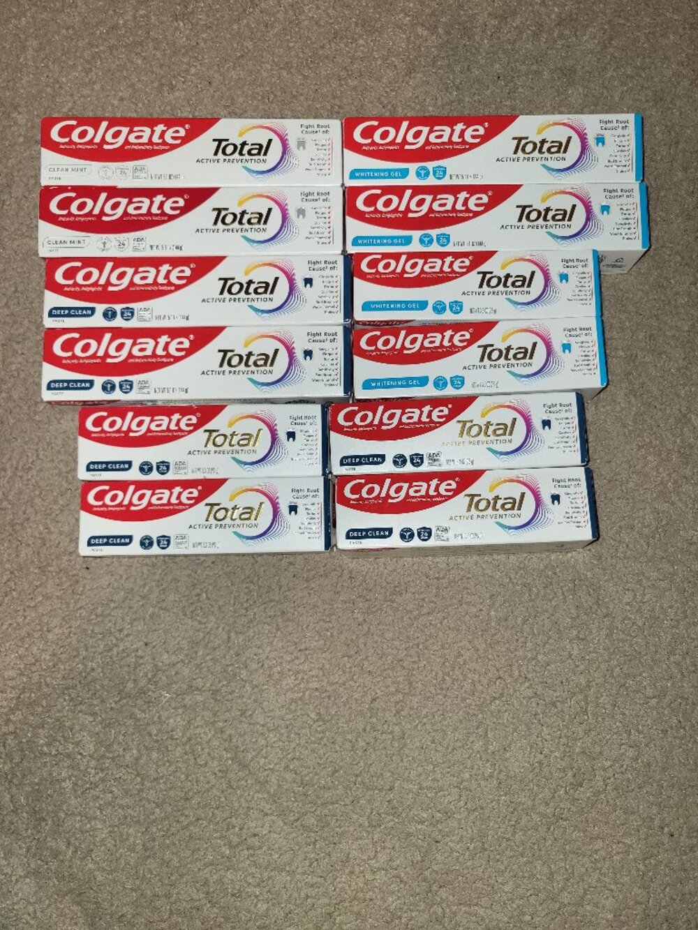 Colgate Total Toothpaste 12 Tubes Total New Unopened
